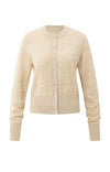 YAYA Long Sleeve Double Rib Cardigan- YellowSand Beige