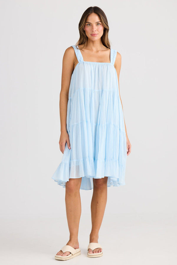 Holiday Saunter Dress - Ice Blue