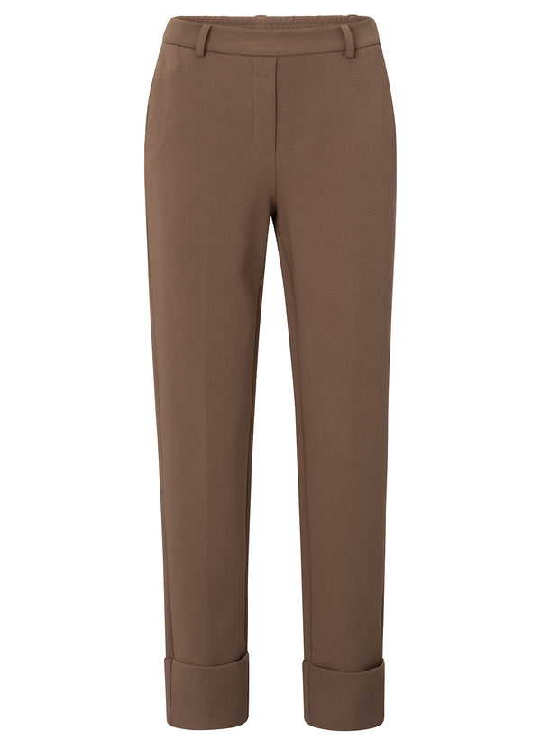 YAYA Jersey Trousers - Caribou Brown