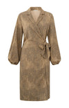 YAYA DRESS - Tannin brown dessin