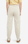 YAYA Barrel jeans with visible back seams and soft wash - Sandstone Beige