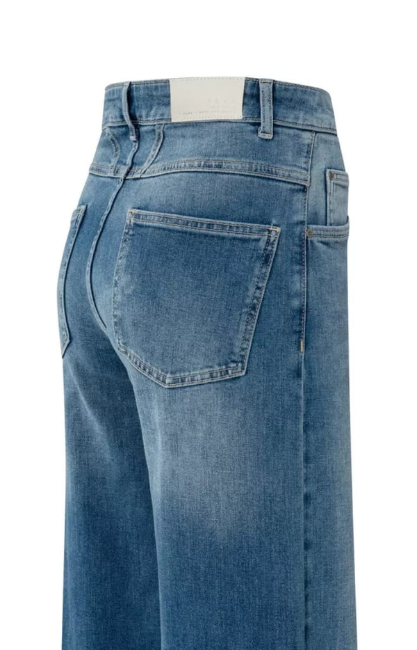 YAYA Hw Loose Wide Denim - Blue Denim