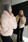 Brave + True Glamour Fur Jacket - Blush Sparkle