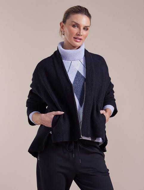 SIROCCO Boiled Wool Jacket - Black