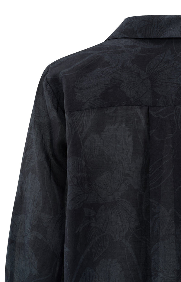 YAYA Blouse - Washed Black Dessin
