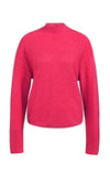 YAYA Textured knit sweater - Rose Red Melange