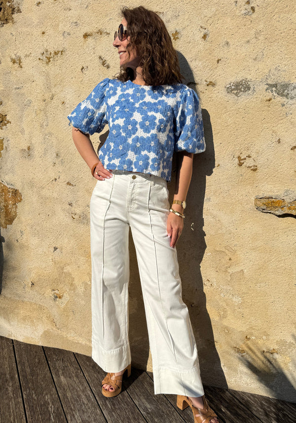 La Petite Etoile Straight-leg Jean - White