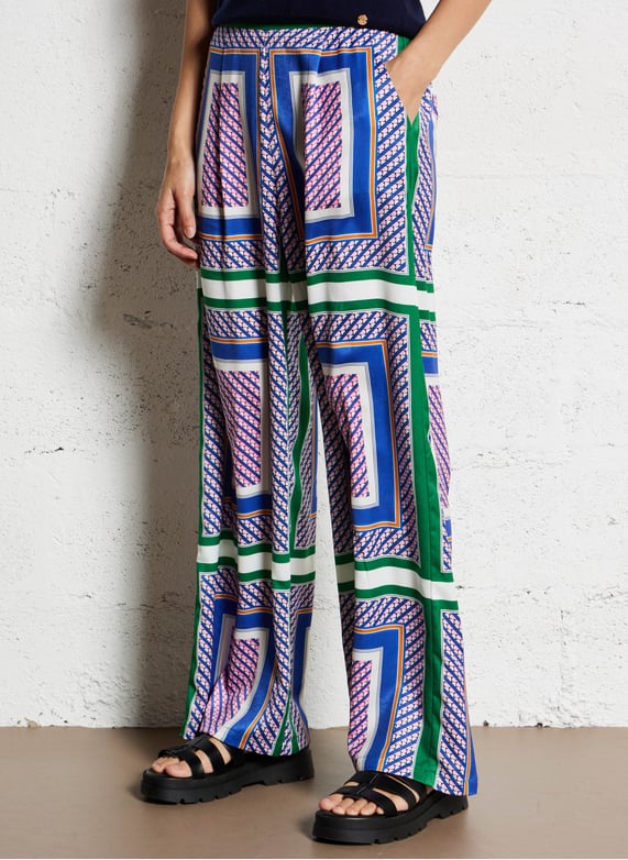 La Petite Etoile Graphic Print Pants - Multicolored