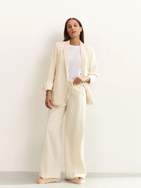 YAYA Woven Wide Leg Trousers - Summer Sand