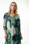 ONESEASON Mia Dress - Monstera Night-Green