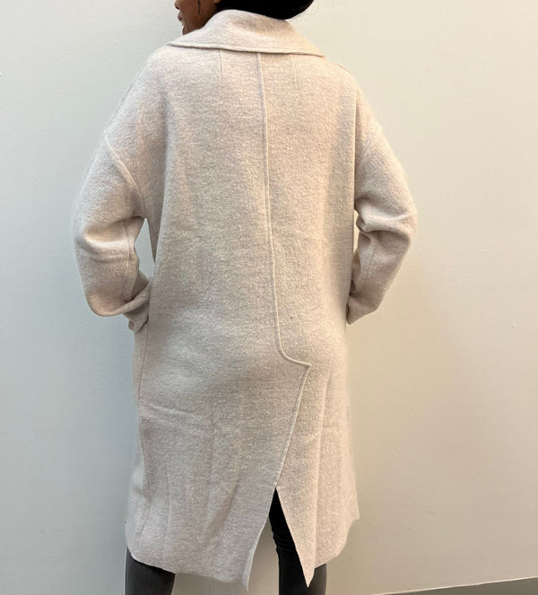 SIROCCO Boiled Wool Coat - Oatmeal
