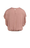 YAYA Flowy Top with Knot Detail & Elastic hem - Burlwood Pink