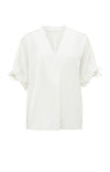 YAYA V-neck Top - Off White