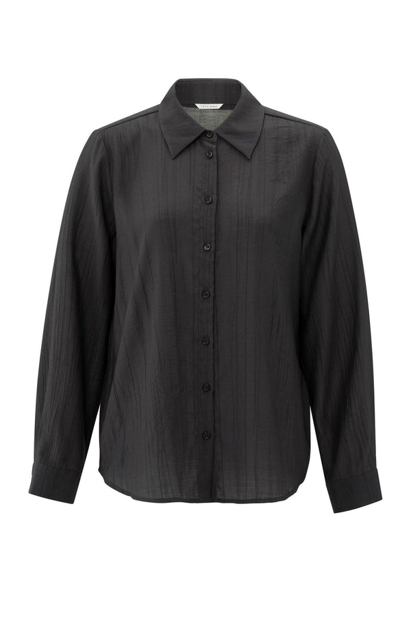 YAYA Textured Blouse - Phantom
