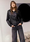 ANDAM Faux leather Jacket With Studs - Black