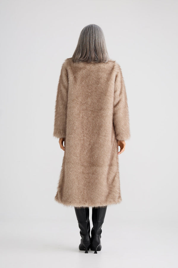 Brave+True New York Coat - Taupe Fleck