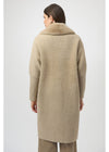 Joseph Ribkoff Feather Yarn and Faux Fur Sweater Coat