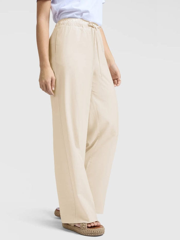 YAYA Woven Wide Leg Trousers - Summer Sand