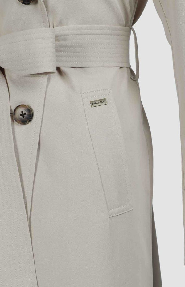 PRINGLE Jenna Trench Coat - Stone