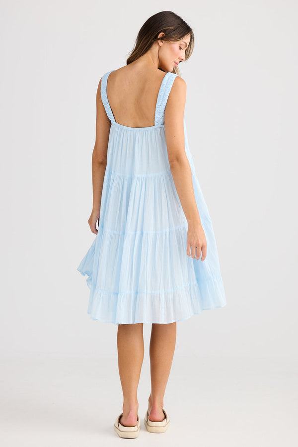 Holiday Saunter Dress - Ice Blue