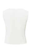 YAYA Fine Knitted V-neck Gilet - Pure White