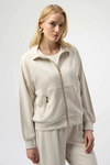 Joseph Ribkoff Zipper Collared Top - Birch