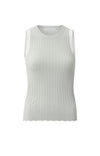 YAYA Ribbed Tanktop - Grey Melange