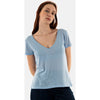 La Petite Etoile V-neck T- Shirt - Blue Sequence