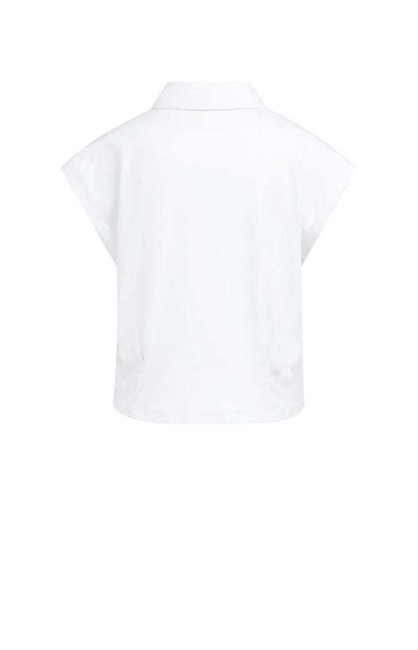 YAYA Sleeveless Jersey Blouse with Tailored Seams
