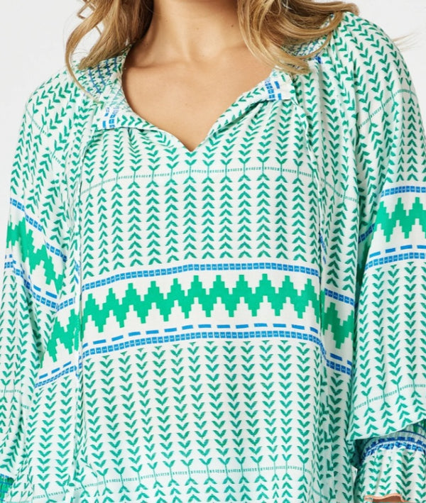 Threadz Geo Top - Elm Multi
