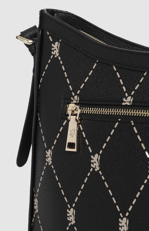 PRINGLE Argyle AOP Hobo Bag - Black