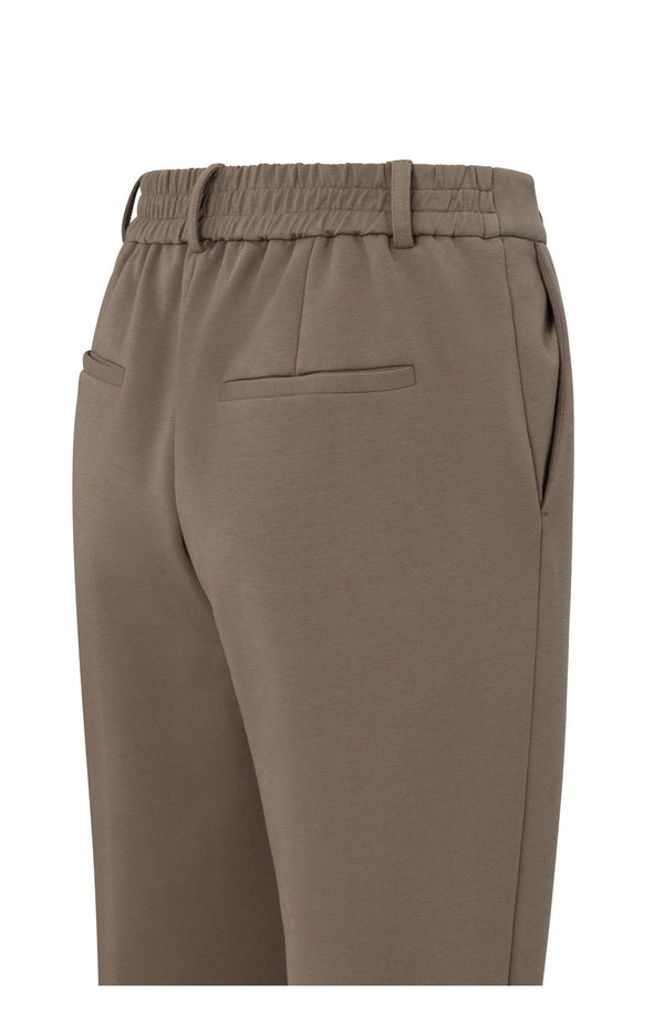 YAYA Jersey Trousers - Caribou Brown