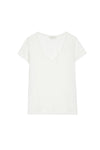 La Petite Etoile Elvie V-neck T-shirt - White Sequence