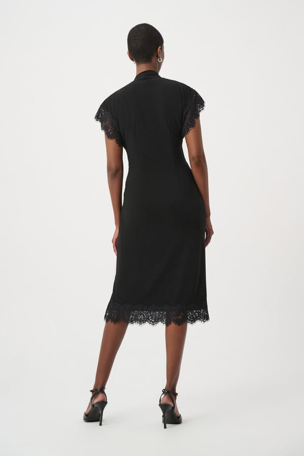 Joseph Ribkoff Knee-length Wrap Dress - Black