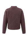 YAYA Jacquard Sweater - Fudge Purple Dessin