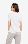 YAYA T-shirt with contrasting ribbed trim - Melange