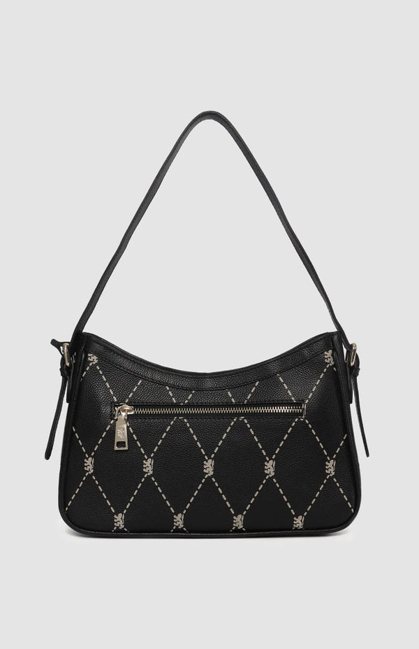 PRINGLE Argyle AOP Small Shoulder Bag - Black