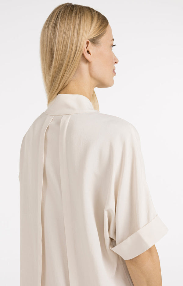 YAYA Dress with Short Sleeves and Polo collar