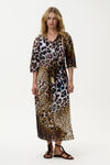 ONESEASON Lipari Long Poppy Dress - Leopard