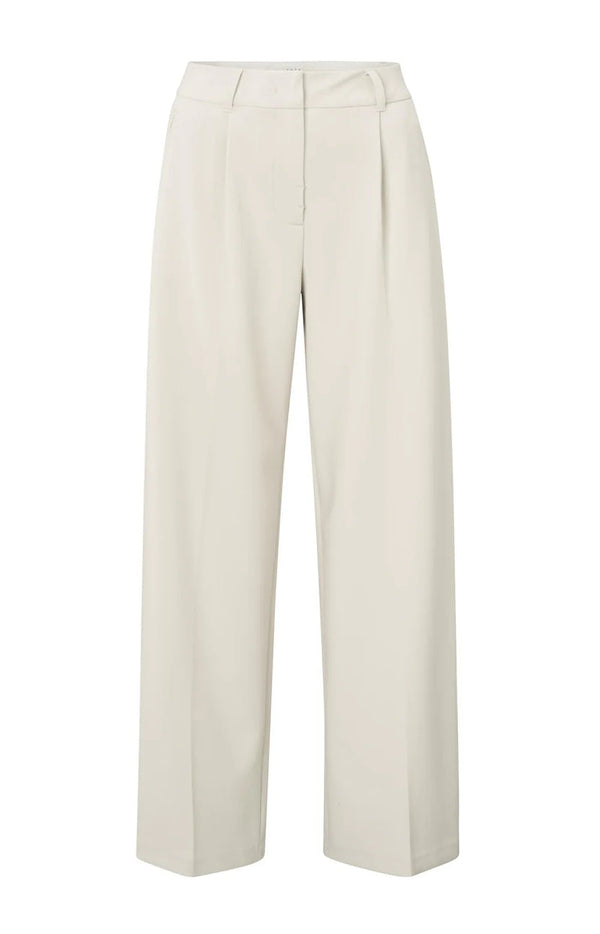 YAYA Wide Leg Trousers - Soft Grey