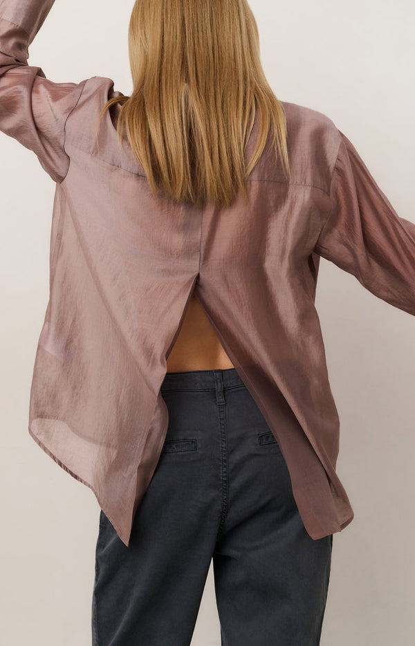YAYA Refined Back Detail Blouse - Blush Pink