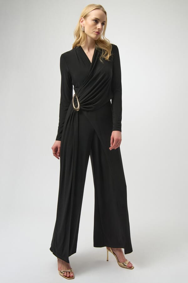 Joseph ribkoff V-Neck Jumpsuit - Black