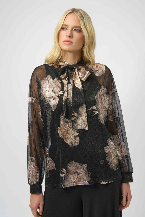 Joseph Ribkoff Top - Black/Multi