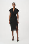 Joseph Ribkoff Knee-length Wrap Dress - Black
