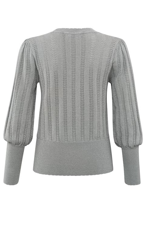 YAYA knitted sweater - light metal grey