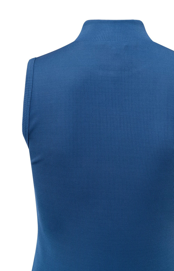 YAYA Sleeveless High Neck Top - Bright Cobalt Blue