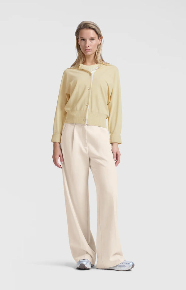 YAYA Wide Leg Trousers - Soft Grey