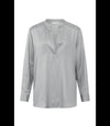 YAYA V-Neck Satin Top, Paloma Grey