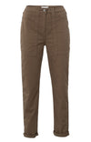 Cargo trousers with pockets and a zip fly in loose fitCaribou Brown