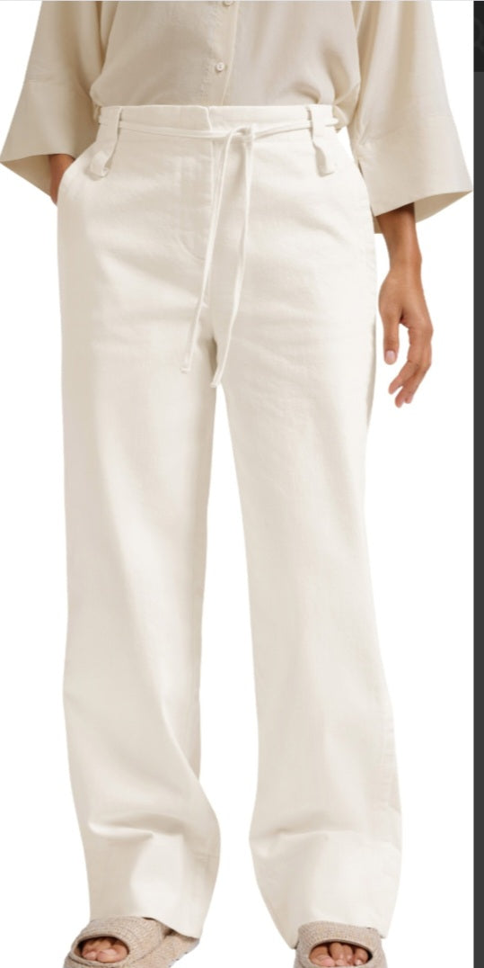 YAYA Drawstring Trousers - Off White